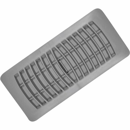 IMPERIAL MFG Imperial 4 In. x 10 In. Gray Plastic Floor Register RG1429